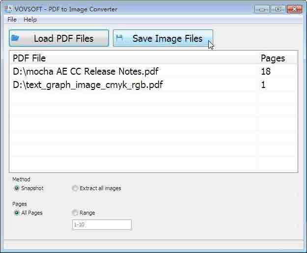 PDF转为图片、提取PDF中的图片 Vovsoft PDF to Image Converter v1.1 绿色版